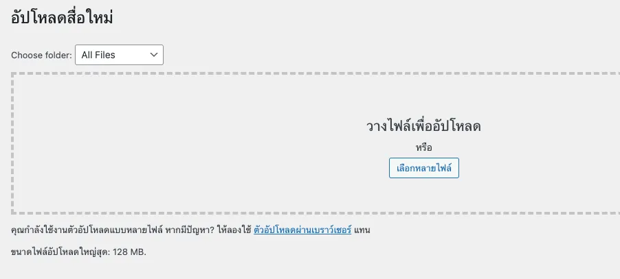 wordpress-media-library WordPress หน้า Media Library